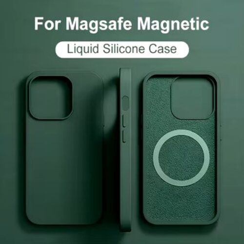 لحالات الشحن اللاسلكي For Magsafe لهاتف For iPhone 15 11 14 13 12 Pro Max Plus غطاء مغناطيسي من السيليكون السائل ملحقات الهاتف