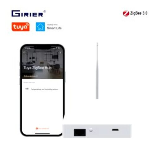 GIRIER Tuya ZigBee محور البوابة الذكية مع هوائي جسر بوابة المنزل الذكي لنظام أتمتة المنزل يدعم Alexa Hey Google