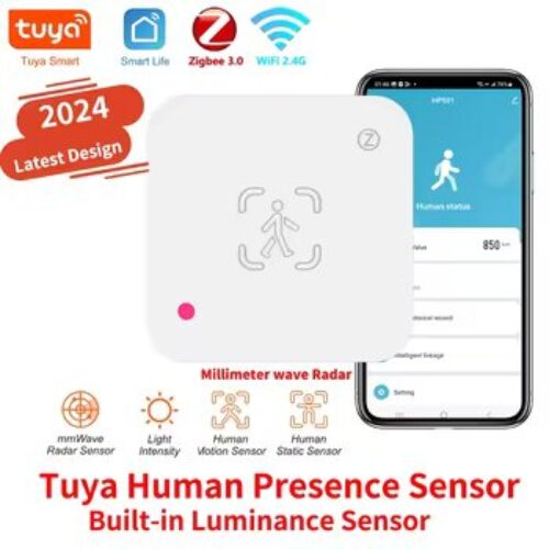 Tuya Zigbee WiFi مستشعر وجود الإنسان ، كاشف رادار MmWave مع الإنارة ، المنزل الذكي ، الحياة الذكية ، استبدال PIR