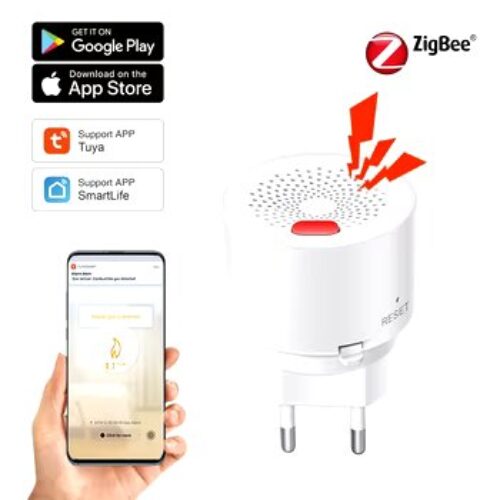 جهاز استشعار الغاز الطبيعي الذكي Tuya-Zigbee ، كاشف إنذار تسرب الغاز المسال المنزلي القابل للاحتراق ، حاجة الحماية من الحرائق ، مركز Zigbee